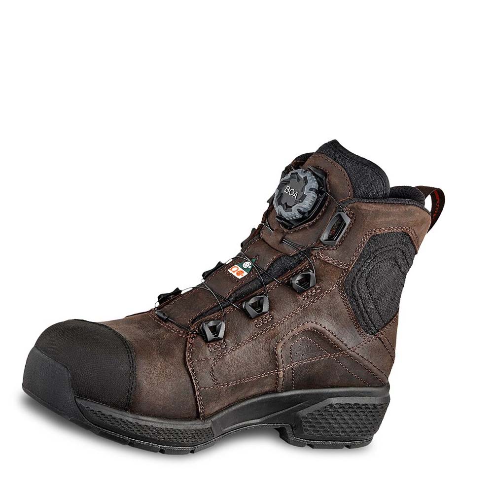 Red Wing Exos Lite 6-inch Waterproof, CSA Men's Safety Boots Coffee | ZA 344UZG